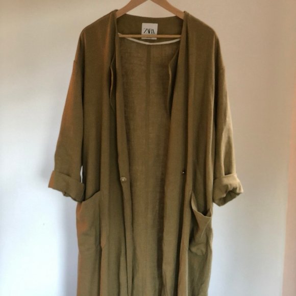 Oversized linen jacket - Picture 1 of 5